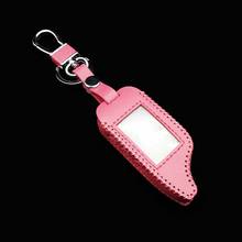 Stylish Pink Leather Fob Key Case For Starline B9 / B91 / B6 / B61 / A91 / A61 / V7 C9 Two-Way Car Alarm System 2024 - buy cheap