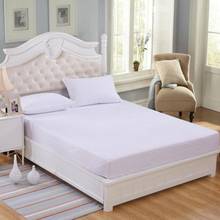 Funda de colchón de cuatro esquinas con banda elástica, Sábana de cama de color sólido, tamaño Queen, algodón personalizable, 58 2024 - compra barato