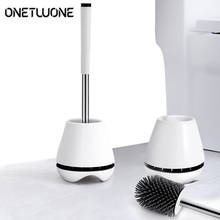 TPR silicone Toilet Brush Floor-standing Base Cleaning Brush For Toilet Wall Hanging Floor Cleaning Bathroom Accessories 2024 - buy cheap