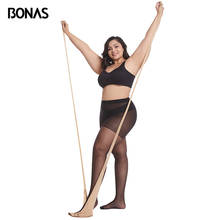 BONAS Tear-resistant 15D XXXL Pantyhose Elasticity Tights Nylon Women's Sexy Extra Stockings 100KG Collant Femme Arbitrary cut 2024 - buy cheap