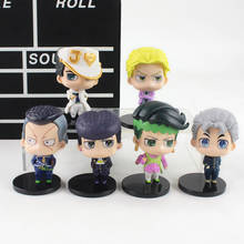 6pcs/set 7.5-8cm JoJos Bizarre Adventure Diamond Giorno Narancia MistaFugo Bucciarati PVC Action Figure Q Version Toys 2024 - buy cheap