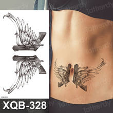 Tatuagem temporária à prova dwaterproof água etiqueta asas arma de anjo tatto adesivos sexy flash tatoo falso água tatuagens para menina mulher senhora 2024 - compre barato