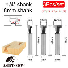 3pcs/set 1/4" Shank Keyhole T-Slot Router Bit Woodworking Cutter 2024 - buy cheap