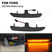 Lente fumaça amarela de led, 2 peças, luz marcadora dianteira, lâmpadas para ford mustang 2010, 2011, 2012, 2013, 2014, livre de erro sidemarker 2024 - compre barato