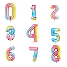 1 шт. 16 32 40 дюймовые воздушные шары из фольги Обесцвечивающие цифровые шарики на день рождения вечерние украшения детям или взрослым Детские принадлежности для душа 2024 - купить недорого