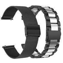 Galaxy watch-pulsera de acero inoxidable para Samsung Active 2, banda de 46mm, 40mm, 44mm, 20mm, 22mm, Gear S3 2024 - compra barato