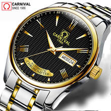 Carnival Automatic Watch Men Stainless Steel Sports Mechanical Watches Mens Waterproof Business Watch Clock relogio masculino 2024 - buy cheap