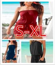 Sleeveless V Neck Tunic Sexy Women Jumpsuit Summer Beach Casual Playsuit Chiffon Overalls NEW 2024 - buy cheap
