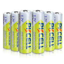 6 pilas AA PKCELL Ni-MH 2A 1,2 V 2600mAh NIMH AA recargables, baterías 2024 - compra barato