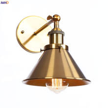 IWHD Loft Decor Gold LED Wall Lamp Bedroom Stair Bathroom Mirror Light Retro Industrial Wall Lights Sconce Applique Murale 2024 - buy cheap