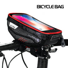 WILDMANroad bike handlebar bag waterproof 4.7-6.5 "touch mobile phone mountain bike bag front beam road vehicle riding wagon bag 2024 - buy cheap