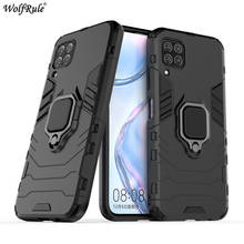 For Huawei P40 Lite Case Huawei Nova 6 SE Bumper Ring Holder Armor Back Cover For Huawei P40 Lite Phone Cases 6.4'' 2024 - buy cheap