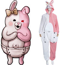 Danganronpa Dangan Ronpa Monokuma Monomi Cosplay Costume Animal Kigurums Pink Pajamas  Jumpsuit Sleepwear Halloween 2024 - buy cheap