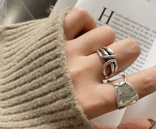 Индивидуальное многослойное кольцо с перекрещивающимся плетением, тайское серебряное кольцо INS, геометрическое Открытое кольцо для женщин, ювелирное изделие, подарок 2024 - купить недорого