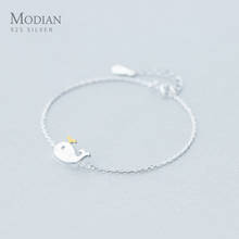 Modian Classic Fashion Authentic 925 Sterling Silver Tiny Girls Charm Chain Bracelet For Women Baleine Fish Fine Silver Jewelry 2024 - buy cheap