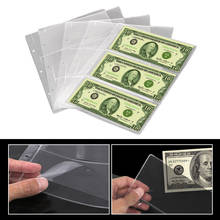 PVC Paper Money Collection Album Loose Leaf Sheet Transparent Banknotes Holder 3-Slot for Collector Paper Money Protective Bag 2024 - buy cheap