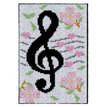 Latch Hook Rug Kits Abstract Music Crocheting Carpet Rug 100% Acrylic Yarn Cushion Mat DIY Carpet Rug Home Decor 61cmX85cm 2024 - buy cheap