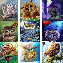 5D DIY Animal Owl Diamond Painting Cross Stitch Full Square Round Drill Embroidery Mosaic Handmade Room Wall Decor Craft Gift 2024 - buy cheap