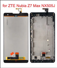 5,5 "IPS ЖК-дисплей для ZTE Nubia Z7 Max NX505J ЖК-дисплей сенсорный экран панель сенсор дигитайзер замена в сборе с рамкой 2024 - купить недорого