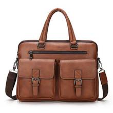 Men's Bag Genuine Leather Men's Shoulder Bags Male Leather Laptop Briefcase Messenger/Crossbody Bags for Men Handbag 2024 - buy cheap