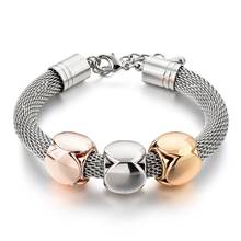 Pulseiras e braceletes femininos quadrados geométricos, pulseiras personalizadas em aço inoxidável, faça você mesmo, bt200245 2024 - compre barato