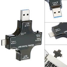 Tipo-c usb testador digital multímetro medidor de tensão atual monitor de energia carregador de banco de potência indicador usb multi função tester 2024 - compre barato