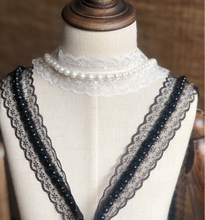 1 Yard/lot Width 4cm High Quality Black White Lace Applique Trim Ribbon Bead DIY Clothing Garment Dress Accessories 2024 - buy cheap