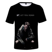 Camiseta con estampado de NF en 3D para hombre y mujer, ropa informal de moda Harajuku, Hip-Hop, 3D, NF, color negro, cómoda 2024 - compra barato