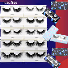 Visofree cílios postiços 3d, cílios postiços adequados para vison, 25mm, caixa de borboletas, maquiagem 2024 - compre barato