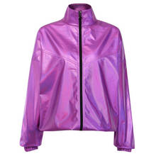 Women Long Sleeve Zipper Boyfriend Style Loose Spring Autumn Fashion Purple Female Bomber Jacket Casual Coat Windbreaker Women 2024 - buy cheap