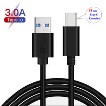 Cabo usb tipo c longo de 9mm, fio 3a extensor de ponta rápida para agm a9, h1, x2 se, x2, x3 para blackview bv5500 pro, bv6800 pro, bv9800 pro 2024 - compre barato