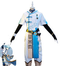 Jogo genshin impacto chongyun cosplay traje anime fantasia outfits calças superiores casaco halloween carnaval uniformes 2024 - compre barato