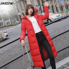 SWREDMI Thick Warm Female Jacket Winter Coat Women Plus Size M- 5XL 6XL Parka Hooded Winter Jacket Below Knee Length Warm Coat 2024 - buy cheap