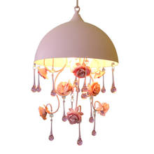 Eettafel Lamp Iron Plants Flower Chandeliers Lamps Dining Table Lights Pendent Light Pendente Lampe Suspension Pending Lampa 2024 - buy cheap