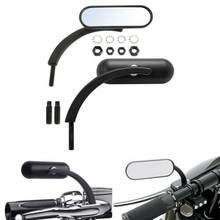 Mini retrovisores ovalados para motocicleta Harley Dyna Electra Glide Fatboy Sportster 883, 8mm y 10mm 2024 - compra barato