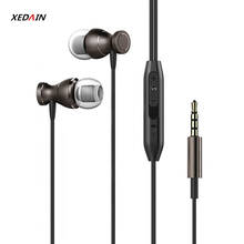 Earphones 3.5mm In Ear Magnetic Earbuds HiFi Stereo Sports Headsets With Mic Microphone Volume adjust for phone Mp3/4 2024 - buy cheap
