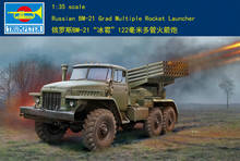 Trumpeter 01028 1/35 Scale Russian BM-21 Grad Multiple Rocket Launcher Model TH07039-SMT6 2024 - buy cheap