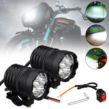 Faro delantero para motocicleta, luz antiniebla de 3 modos, 6500k, blanco, superbrillante, interruptor de lámparas auxiliares, 2 uds. 2024 - compra barato