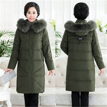 XL- 13XL 2019 New Down Jacket Women Winter Thicken Hooded Coat Middle aged Female Super Big size White duck down Coats 868 2024 - buy cheap