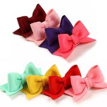 40pc/lot New 3.2" Kids Puff Bows with Clips,Baby Girls Knot Bow Hair Clips Hairpins For Children Girls Hair Acceossories Props 2024 - buy cheap