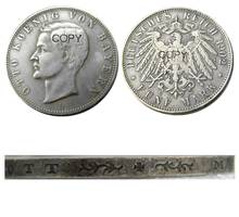 Moneda de Alemania bañada en plata, 5 marcas, 1902D, Otto, copia de monedas 2024 - compra barato