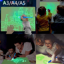 Elice brinquedo educacional desenho almofada tablet luz placa de desenho para crianças graffiti a5 a4 a3 led luminoso mágico cru com luz-diversão 2024 - compre barato