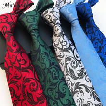 Matagarda-Corbata de seda de 8cm para hombre, corbata de Jacquard con estampado de desplazamiento barroco, accesorios oficiales para ceremonia de boda, corbata para hombre 2024 - compra barato