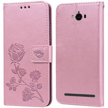 Роскошный кожаный чехол-книжка с откидной крышкой для Asus Zenfone Max ZC550KL Z010DD Z010DA, чехол-кошелек с подставкой и розовым цветком, чехол для телефона, сумка 2024 - купить недорого