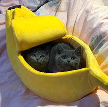 Casa de gato casa de gato casa de cão de estimação casa de banana forma de banana 2024 - compre barato