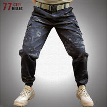 Calça tática masculina camuflada, calça militar cargo para corrida, à prova d'água, resistente ao exército, tamanho ue xxl 2024 - compre barato