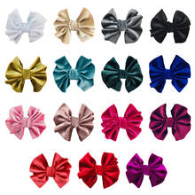180pcs/lot Wholesale 4" Velvet Fabric Hair Barrettes Alligator Accessory Infant Toddlers Kids Girl's Hair Bow Clips 2024 - buy cheap