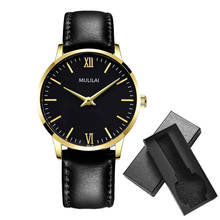 Relogio masculino watches men Fashion Sport Stainless Steel Case Leather Band watch Quartz Business Wristwatch reloj hombre 2024 - buy cheap