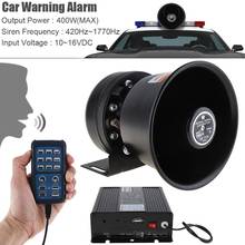 Bocina de sirena de policía con sistema de micrófono y Control remoto inalámbrico, alarma de coche de 18 tonos, 12V, 200W 2024 - compra barato