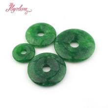 25,35,40,45mm  Round Rings Donut Apple Green Stone Beads 1 Pcs,For DIY Necklace Jewelry Making Necklace Pendant,Free Shipping 2024 - buy cheap